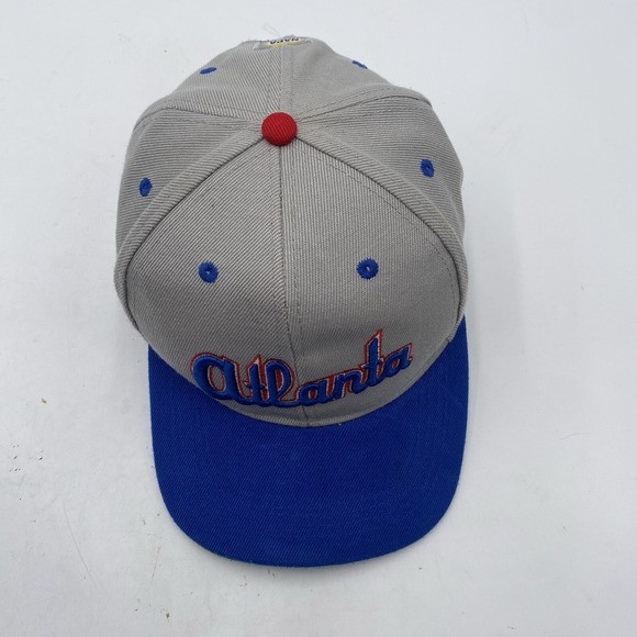 Atlanta Braves Hat Throwback Script Logo SnapBack Napa Stadium Giveaway Cleaned - Picture 4 of 9